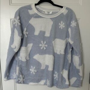 Chelsea & Theodore Blue and White Bear Sweater